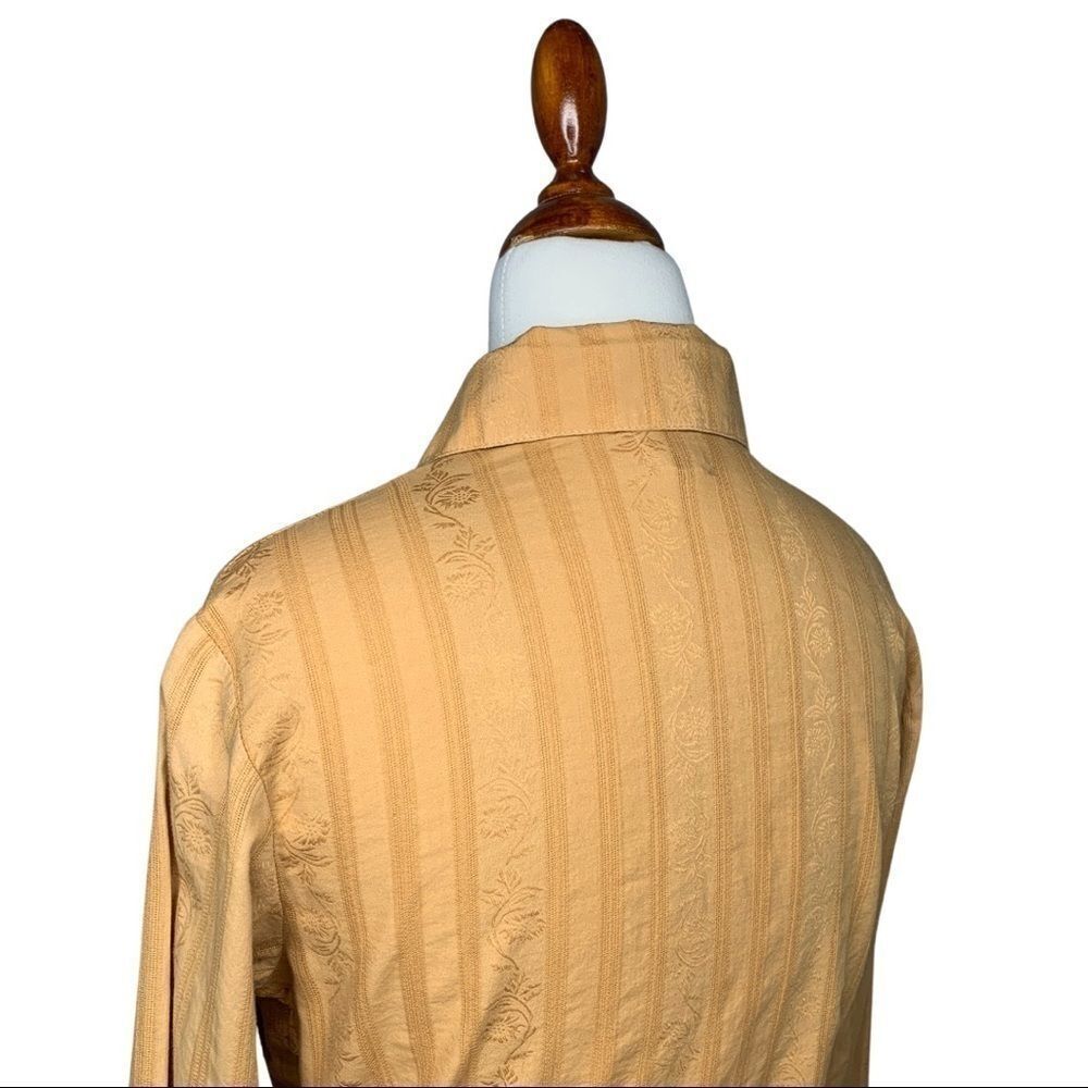 Ella Moss Mustard Ruffle Button-Down Shirt - Picture 8 of 10